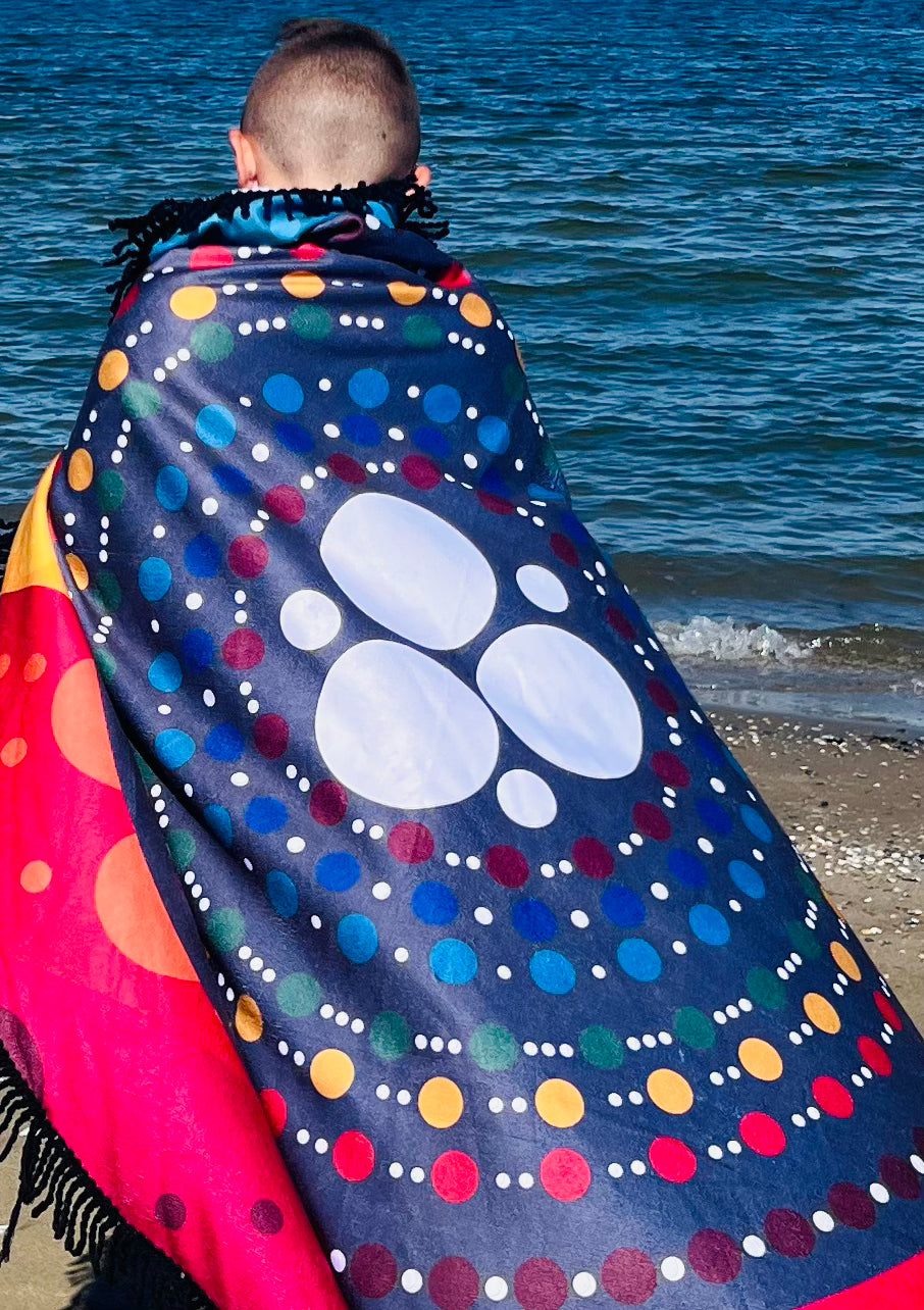 Eggs of the Rainbow Serpent 150cm Beach Towel